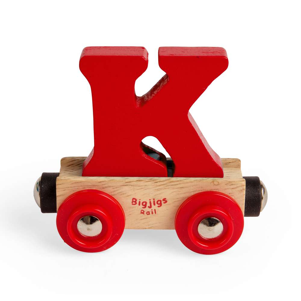 Bigjigs Rail Name Letter K – Personalised Wooden Train Accessory
