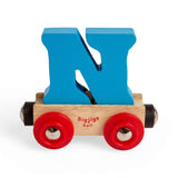 Wooden Train Rail Name Letter N – Personalised Bigjigs Track Accessory