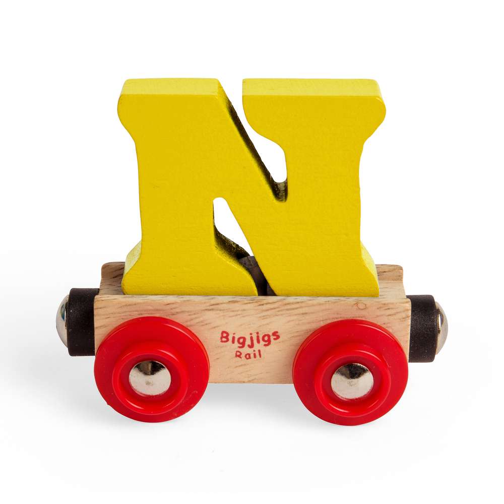 Wooden Train Rail Name Letter N – Personalised Bigjigs Track Accessory