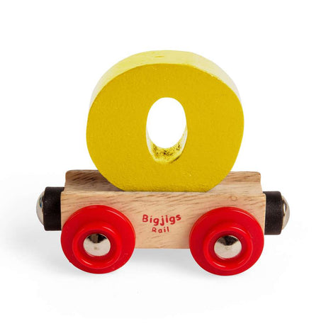 Wooden Train Rail Name Letter O – Personalised Bigjigs Railway Carriage