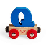 Bigjigs Rail Name Q – Wooden Train Letter Carriage, Personalised Gift