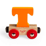 Bigjigs Rail Name Letter T – Wooden Train Set Accessory for Kids