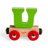 Wooden Train Rail Name Letter U – Personalised Bigjigs Railway Carriage