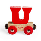 Wooden Train Rail Name Letter U – Personalised Bigjigs Railway Carriage