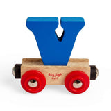 Rail Name Letter V – Wooden Train Carriage Compatible with Bigjigs