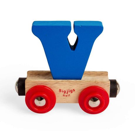 Rail Name Letter V – Wooden Train Carriage Compatible with Bigjigs