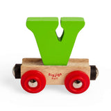 Rail Name Letter V – Wooden Train Carriage Compatible with Bigjigs