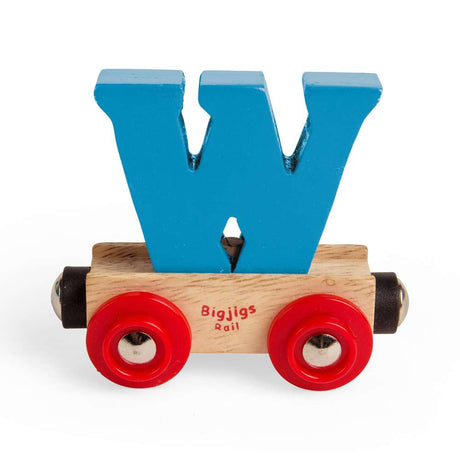 Wooden Train Rail Name Letter W – Personalised Compatible with Bigjigs