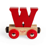 Wooden Train Rail Name Letter W – Personalised Compatible with Bigjigs