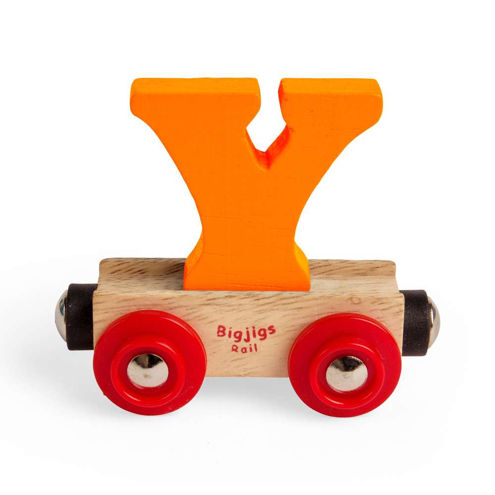 Wooden Train Name Carriage – Letter Y, Bigjigs Rail, Compatible Toy