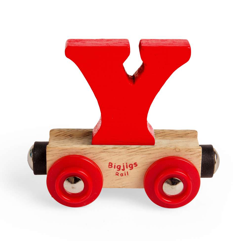Wooden Train Name Carriage – Letter Y, Bigjigs Rail, Compatible Toy