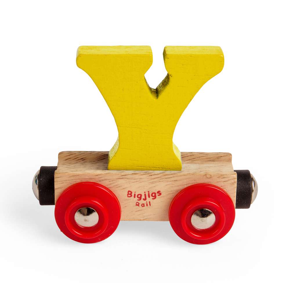 Wooden Train Name Carriage – Letter Y, Bigjigs Rail, Compatible Toy