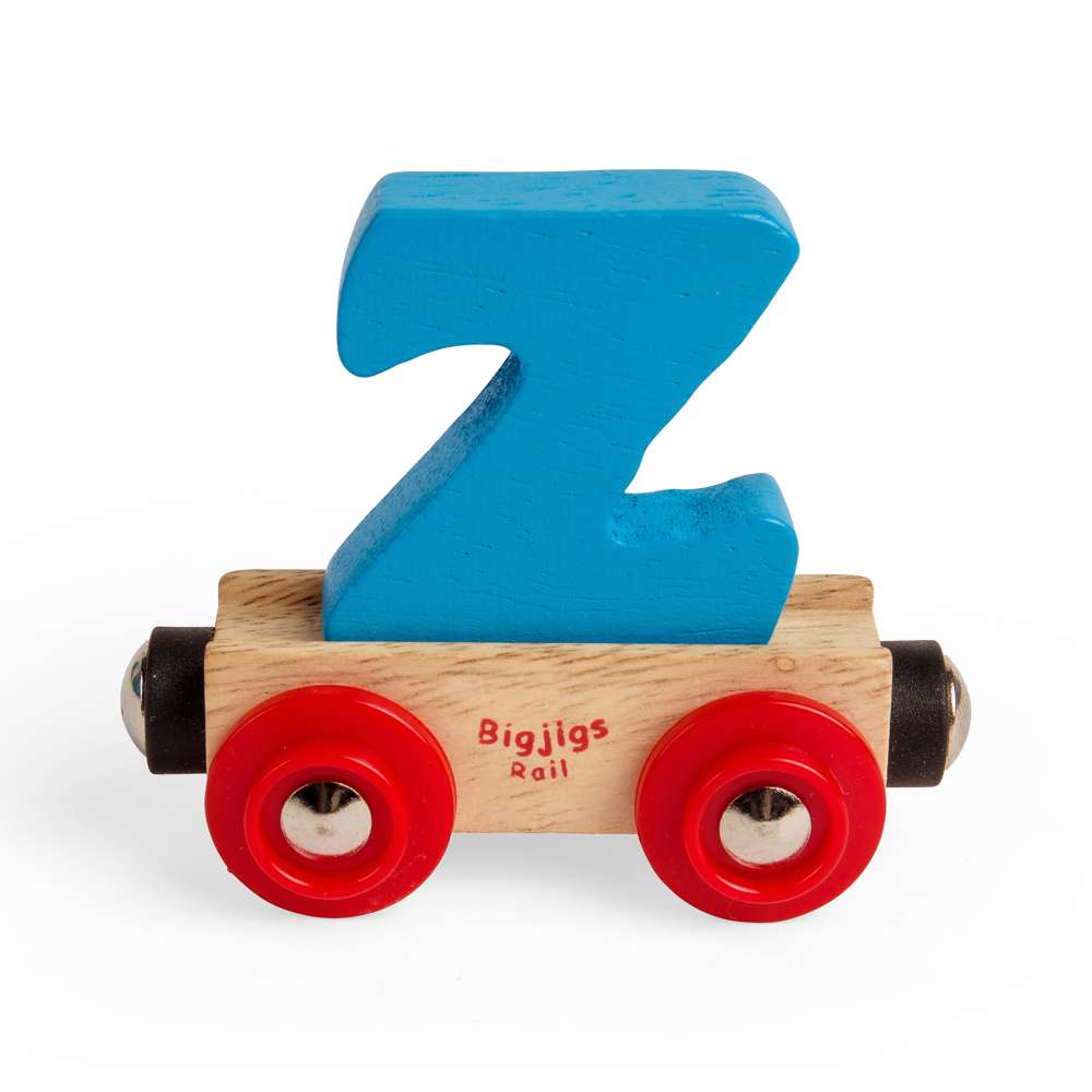 Bigjigs Rail Name Letter Z – Wooden Train Carriage For Personalised Gifts