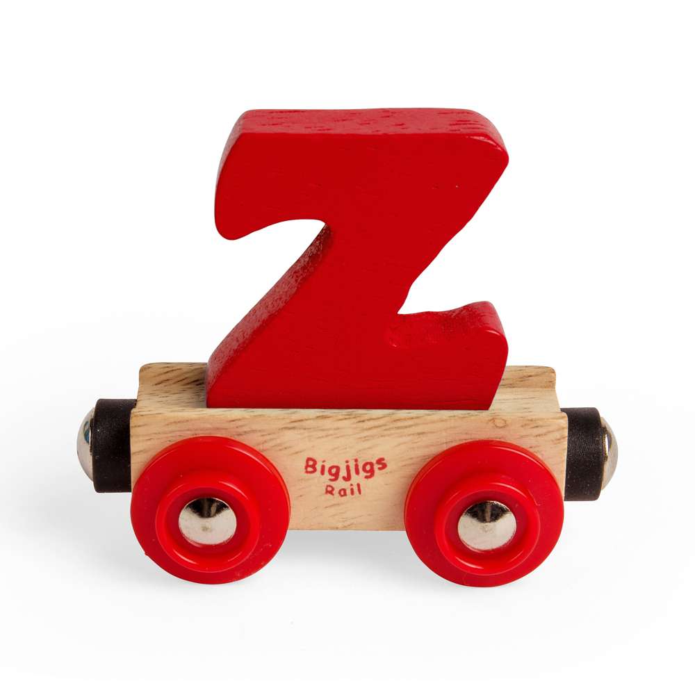 Bigjigs Rail Name Letter Z – Wooden Train Carriage For Personalised Gifts