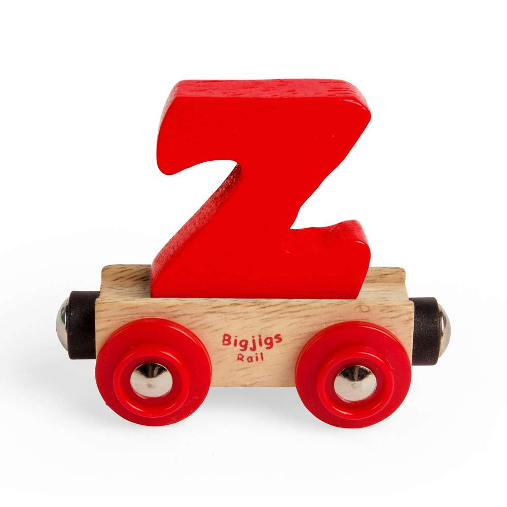 Bigjigs Rail Name Letter Z – Wooden Train Carriage For Personalised Gifts