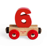 Personalised Wooden Train Letters & Numbers 6 – Compatible Railway Gift