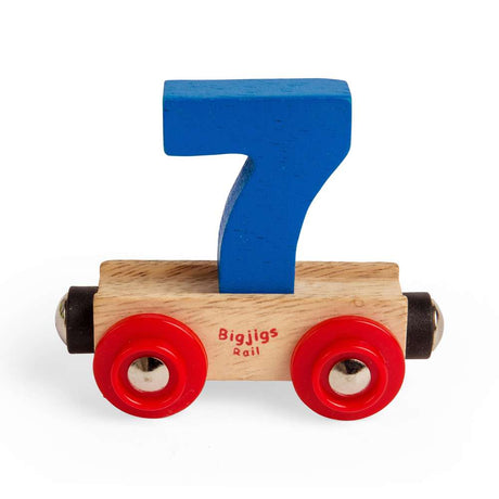 Wooden Train Rail Name Letters & Numbers 7 – Personalised Toy Carriage