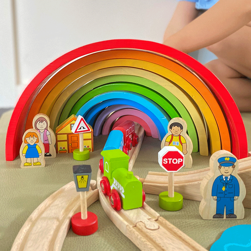 Figure of Eight Train Set Wooden Train Set Bigjigs Rail