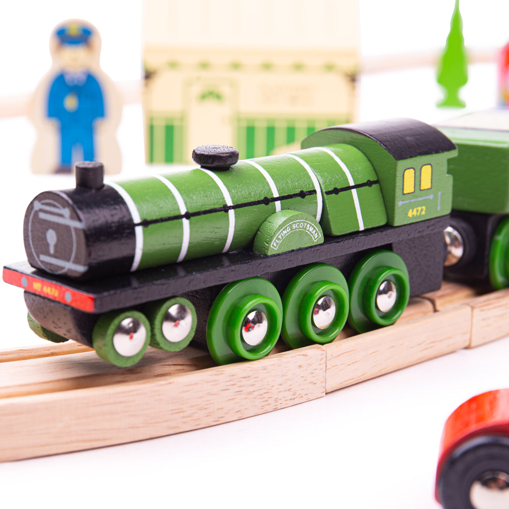 Bigjigs Toys BJT026 Heritage Collection Flying Scotsman Train Set