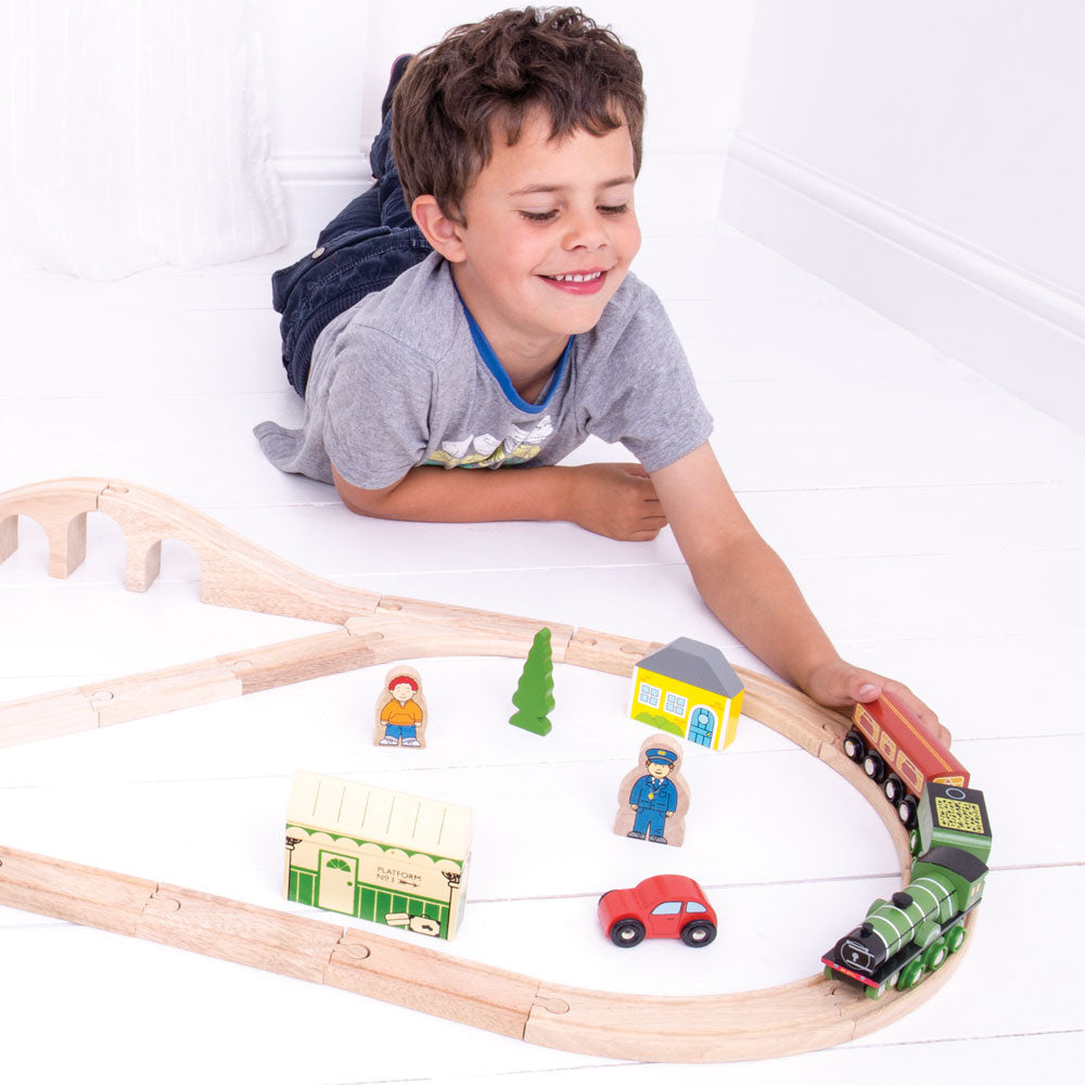 Bigjigs Toys BJT026 Heritage Collection Flying Scotsman Train Set