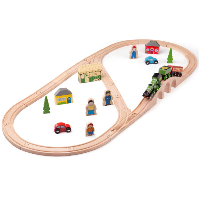 Bigjigs Toys BJT026 Heritage Collection Flying Scotsman Train Set