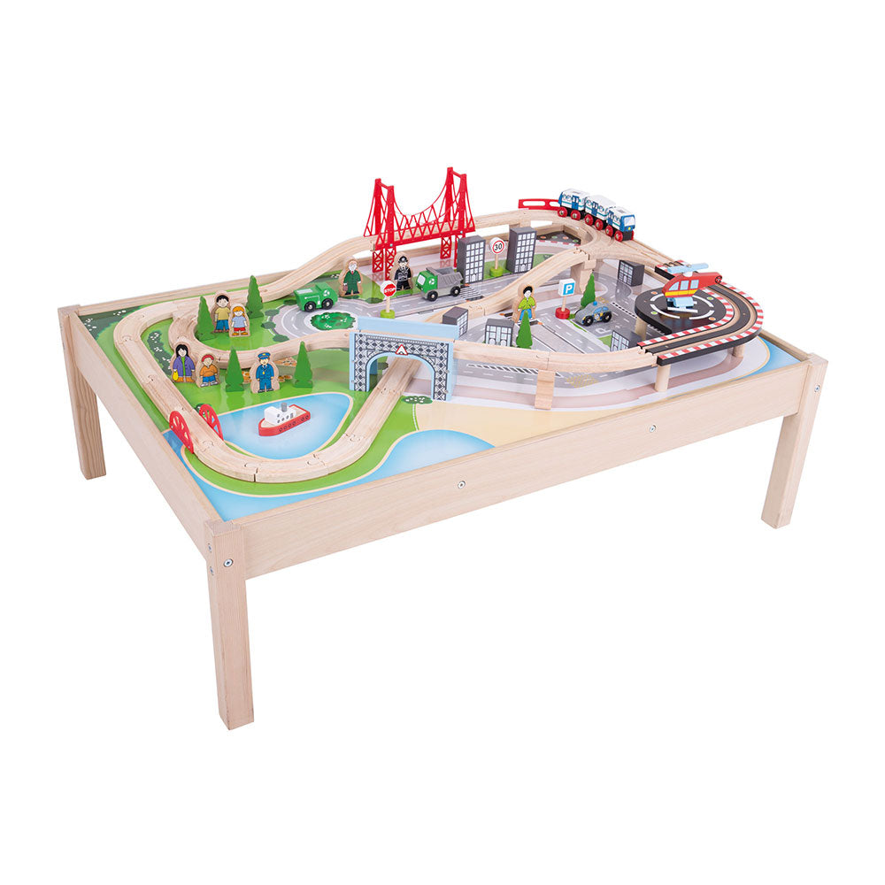 Bigjigs Toys BJT045 City Train Set and Table