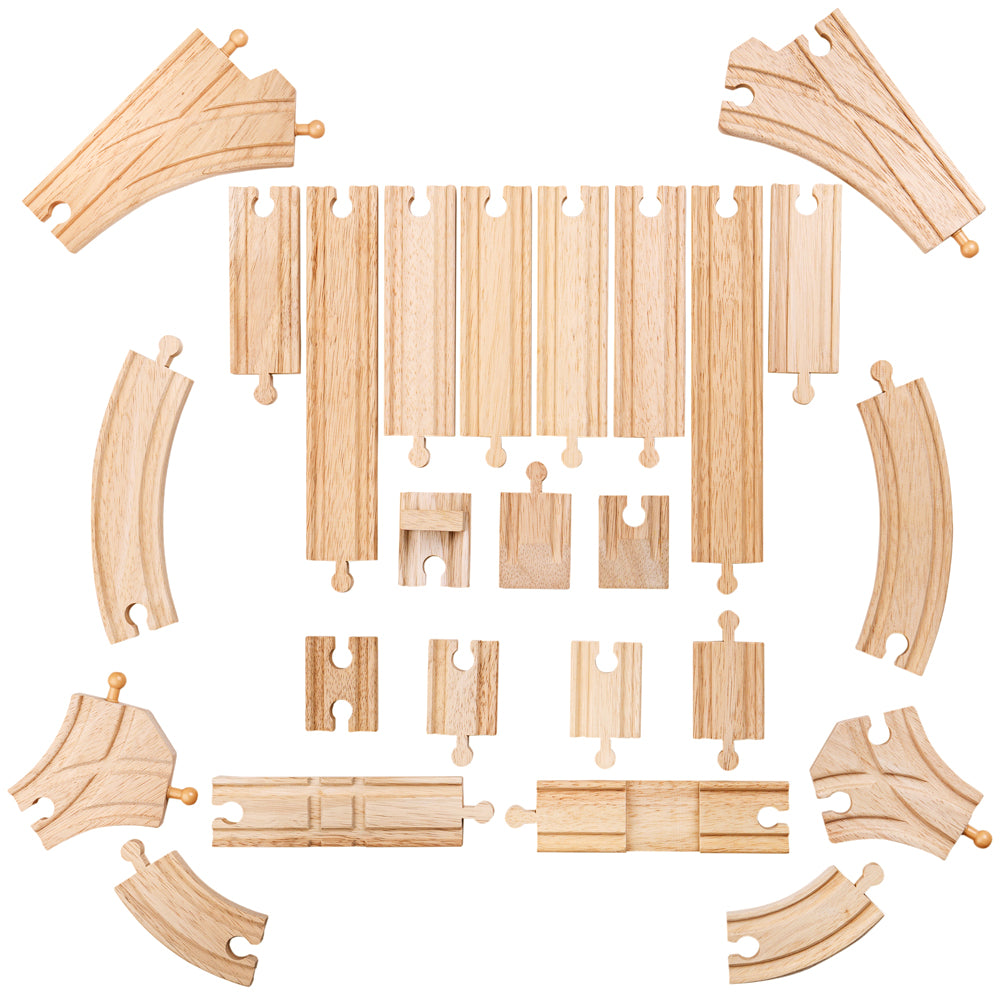 Bigjigs Toys BJT052 Low Level Track Expansion Pack