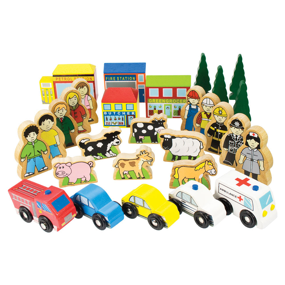 Bigjigs Toys BJT054 Trackside Accessory Set