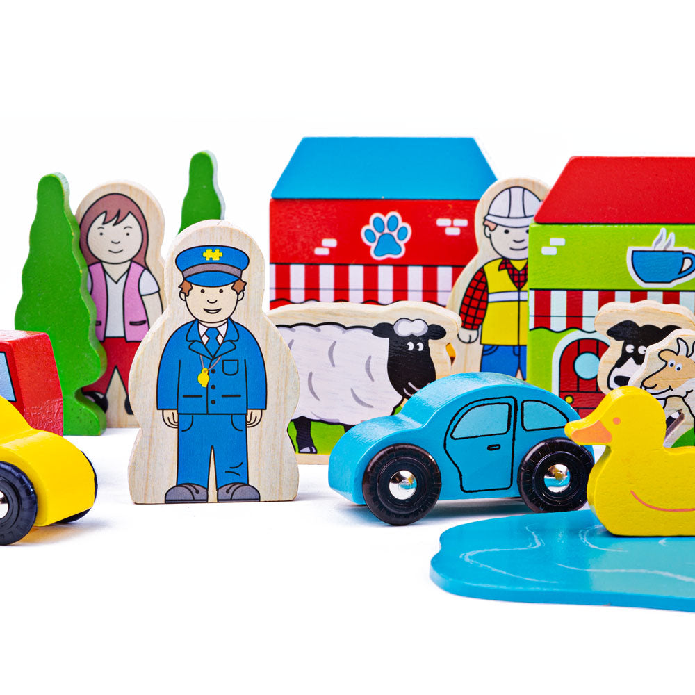Bigjigs Toys BJT054 Trackside Accessory Set