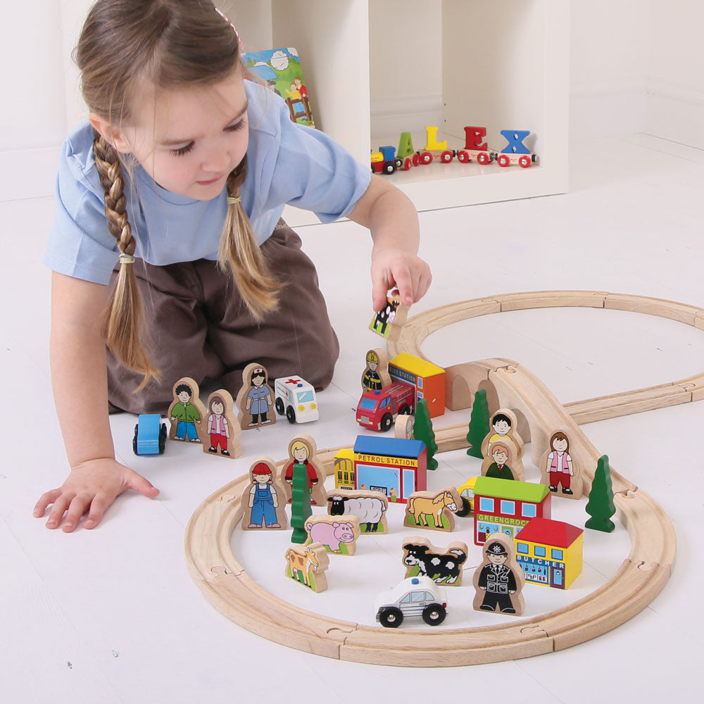 Bigjigs Toys BJT054 Trackside Accessory Set