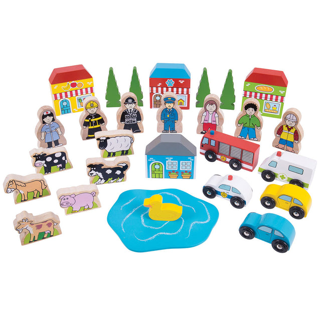 Bigjigs Toys BJT054 Trackside Accessory Set