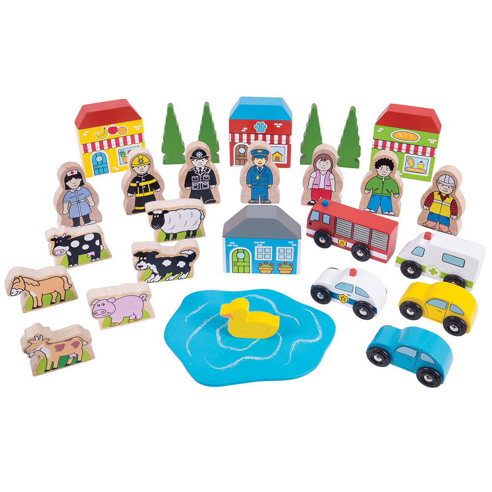 Bigjigs Toys BJT054 Trackside Accessory Set