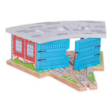 Bigjigs Toys BJT119 Triple Engine Shed