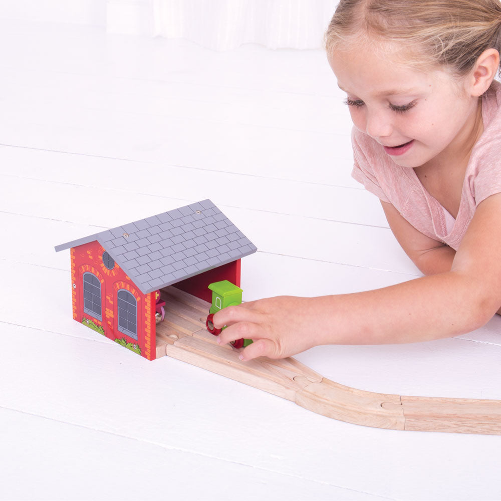 Bigjigs Toys BJT160 Double Engine Shed