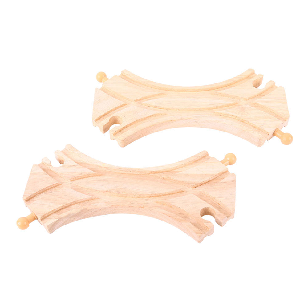 Bigjigs Toys RTBJT174 Double Curved Turnouts