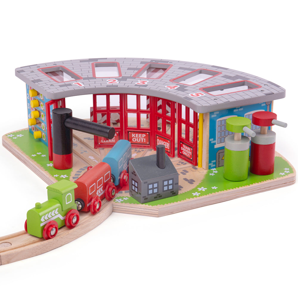 Bigjigs Toys BJT192 Five Way Engine Shed