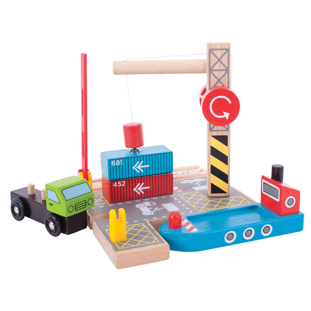 Bigjigs Toys BJT254 Container Shipping Yard