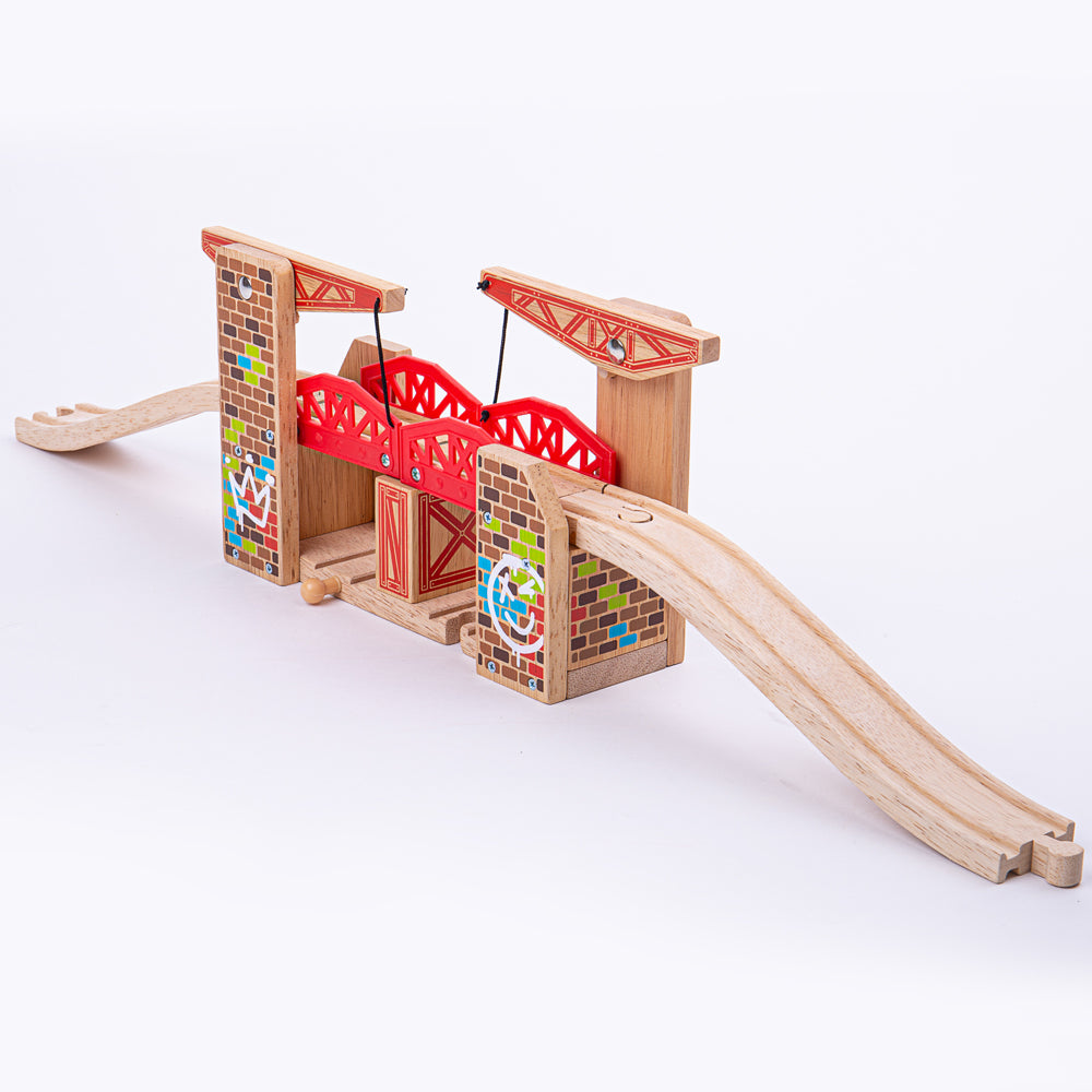 Bigjigs Toys BJT371 Double Lifting Graffiti Bridge