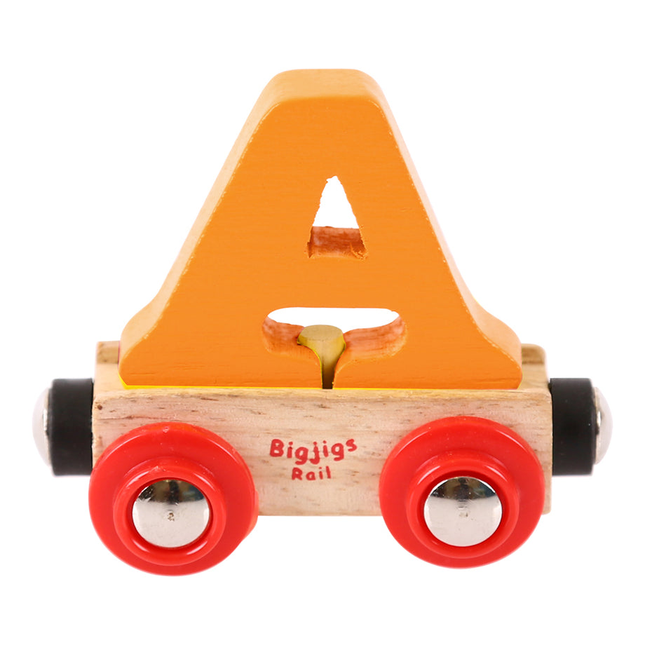 Personalised Wood Rail Name Letters Numbers Blue Letter A Bigjigs Rail BigjigsRail