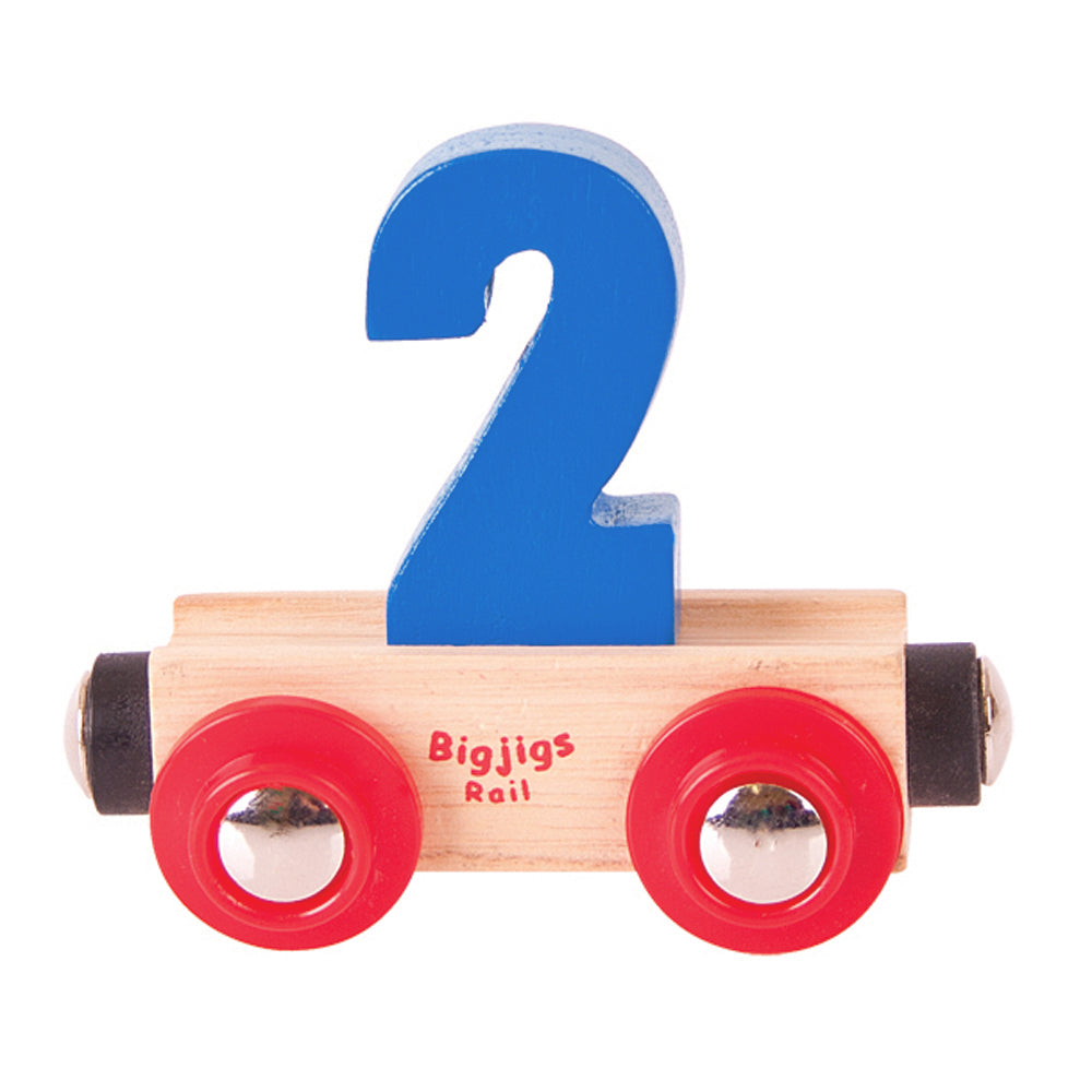 Personalised Wood Rail Name Letters & Numbers | Dark Blue Number 2 ...