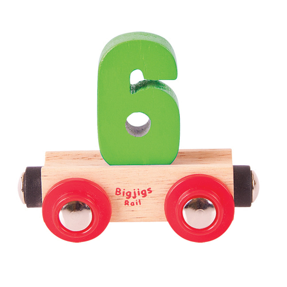 Rail Name Letters and Numbers 6 Green