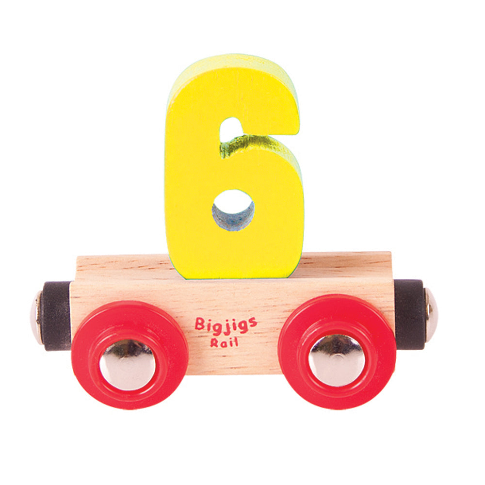 Rail Name Letters and Numbers 6 Yellow